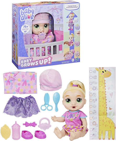 Hasbro Baby Alive Σετ με Μωρό Κούκλα Baby Grows Up Lala για 3+ Ετών 14 εκ.
