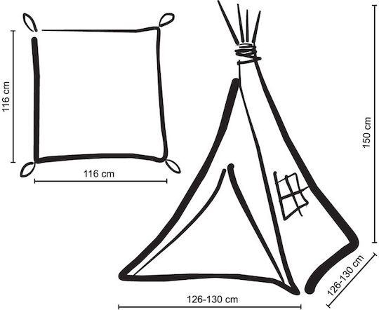 Bobono Kids Indian Teepee Play Tent Pink