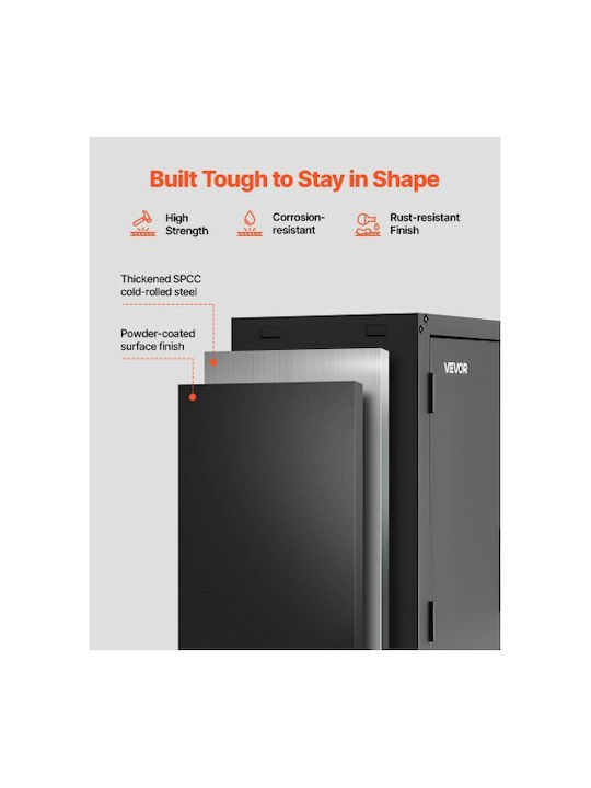 Double-Leaf Metallic Cabinet with Locking Capability 76.2x30.5x76.2 cm