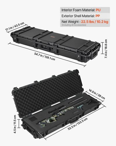 Vevor Black Weapon Case 132cm