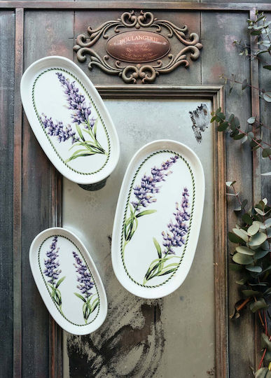 Hermia Platou de Servire Oval Ceramică Multicoloră 26x14buc 2buc