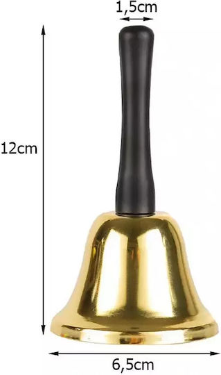 Verk Group Goldene Weihnachtsglocke 12cm Metallisch Schwarze Griff