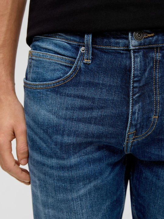 QS Pantaloni De Blugi Pentru Bărbați Regular Tapered Fit Albastru Închis