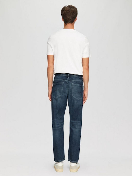 Mauro Pantaloni De Blugi Pentru Bărbați Regular Tapered Fit Albastru Închis