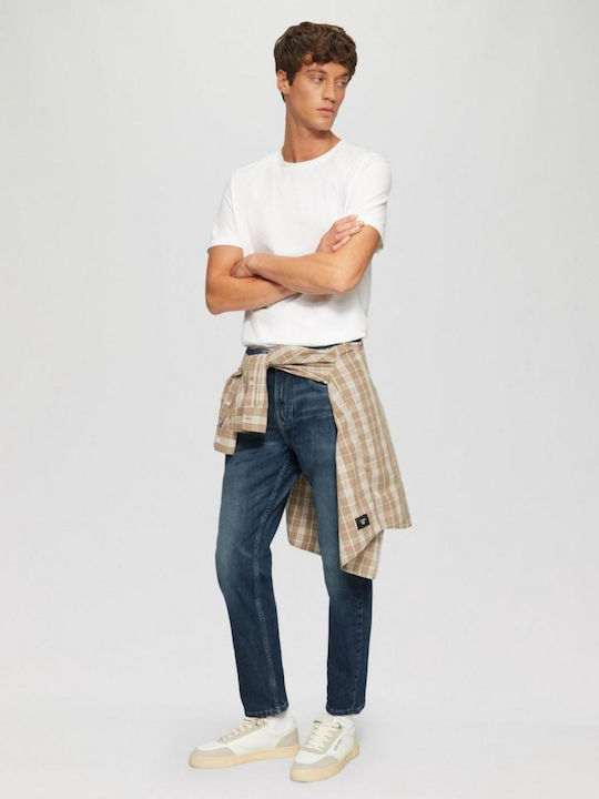 Mauro Pantaloni De Blugi Pentru Bărbați Regular Tapered Fit Albastru Închis