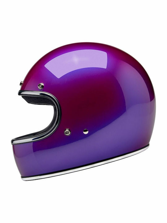 Biltwell Gringo Metallic Purple Motorradhelm Volles Gesicht DOT