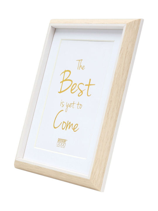 Deknudt Plastic Picture Frame with White Frame Nature