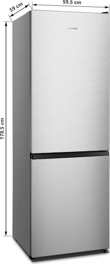 Hisense Ψυγειοκαταψύκτης 292lt NoFrost Υ178.5xΠ59.5xΒ59εκ. Inox RB372N4AC2