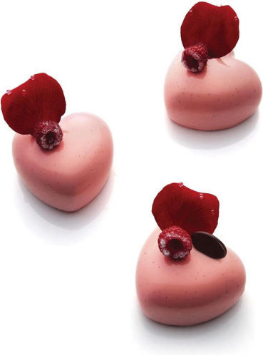 Silikomart Amorini 100 Formă de Patiserie pentru Chec Inima din Silicon 6.3x6.5x3.9buc 1buc