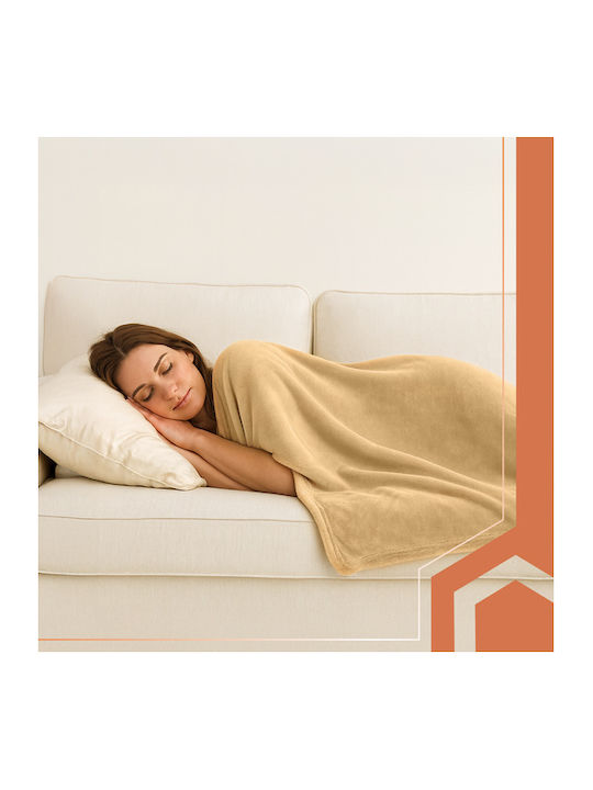 Κουβέρτα Μονή 160x90εκ. Beige