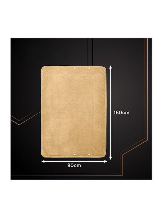Κουβέρτα Μονή 160x90εκ. Beige