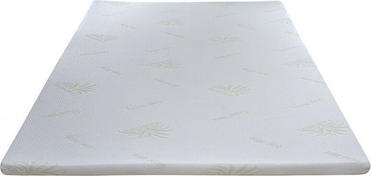 Green Future Mattress Topper 7 Comfort Zones Super Double Foam Infused with Aloe & Removable Cover 160x200x5cm