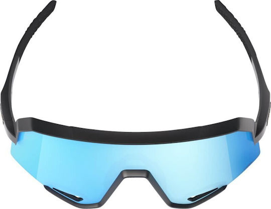 100% Cycling Glasses Slendale with Black Frame & Mirror Lenses