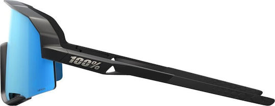 100% Cycling Glasses Slendale with Black Frame & Mirror Lenses
