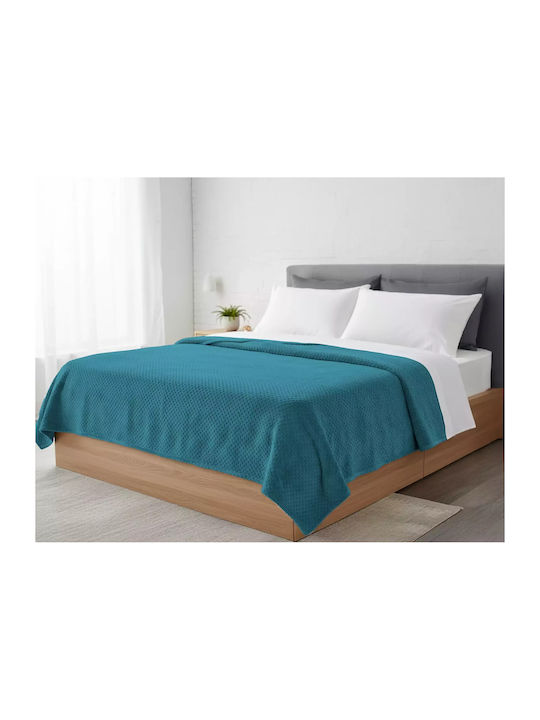 Family Enterprise Velvet Blanket Double Bed 220x240cm Petrol Blue 001045011X15