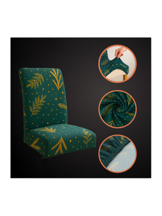 Еластичен Калъф За стол Green/gold 50x40см 6бр ZY12663QWS37