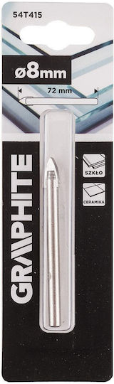 Graphite Drill with Cylindrical Drill Top for Glass and Tiles 8mm