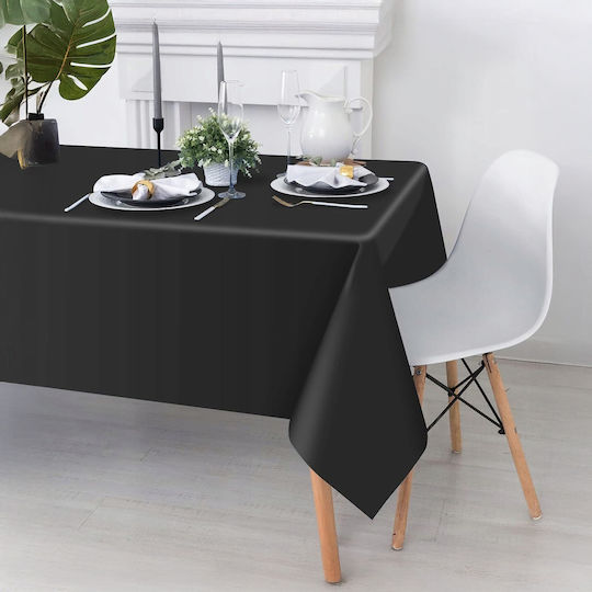 Τραπεζομάντηλο Αλέκιαστο Black 137x274εκ.