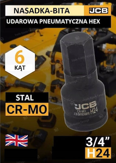 JCB Καρυδάκι Αέρος Εξάγωνο με Καρέ Υποδοχής 3/4" Διάμετρος 3/4" / 24