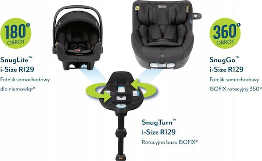 Graco SnugGo Καθισματάκι Αυτοκινήτου i-Size με Isofix Midnight