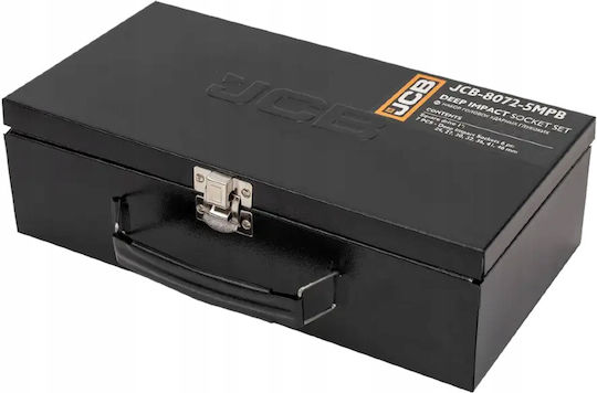 JCB Long Pneumatic Sockets with 1" Frame Host HEX Set 7 Pieces