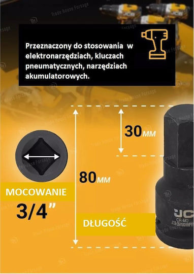JCB Socket with Frame Host 3/4" Diameter 33