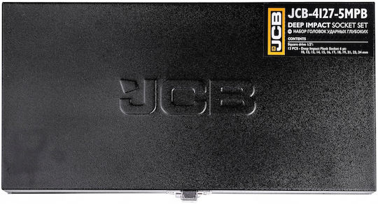 JCB Καρυδάκια Αέρος με Καρέ Υποδοχής 1/2" Σετ 12τμχ