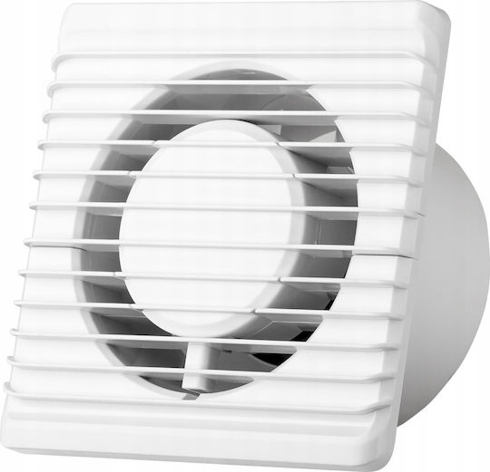 AirRoxy PS Επιτοίχιος Εξαεριστήρας Μπάνιου 100mm Λευκός