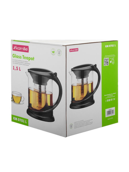 Teapot Glass Transparent 1500ml