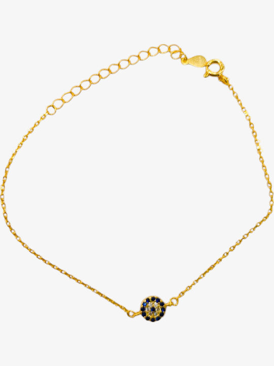 Damen Armband Silber Vergoldetes Auge