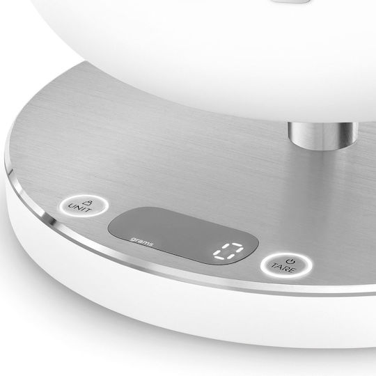 Smeg Дигитална Кухненска Везна С Контейнер До 5кг Бяла
