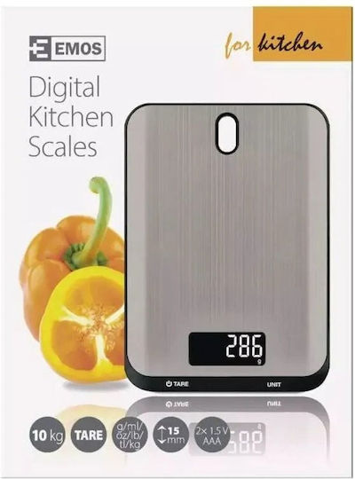 Emos EMS841 Digitale Küchenwaage bis 10kg Silber