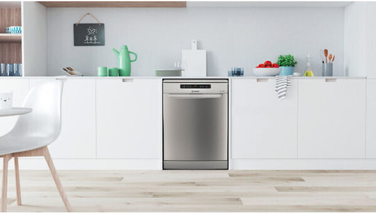 Indesit Freestanding Dishwasher for 14 Place Settings W60xH85cm Inox