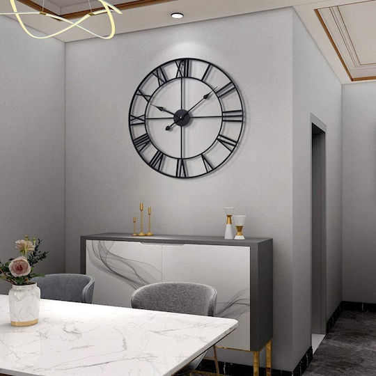 Wall Clock Metallic Black Ø47cm