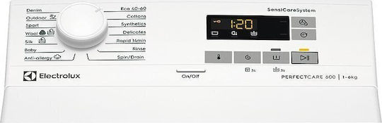 Electrolux Πλυντήριο Ρούχων Άνω Φόρτωσης 6kg 1000 Στροφών EW6TN5061F
