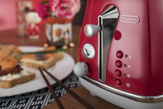 De'Longhi Icona Φρυγανιέρα 2 Θέσεων 900W Γκρι
