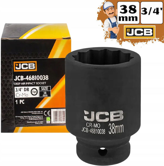 JCB Căpăcel cu Patrat de Prindere 3/4" Diametru 3/4" / 38 1buc