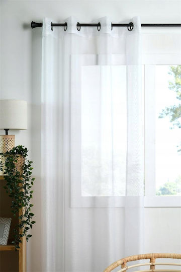 Perdea Cu Capse S-f Linwood Albă 140x260cm