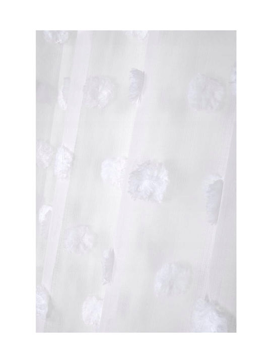 Fabryka Firan Κουρτίνα με Τρουκς S-F Pompinou Blanc 140x260εκ.