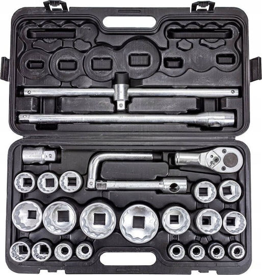 Rockforce Καρυδάκια με Καρέ Υποδοχής 3/4", 1" Σετ 26τμχ