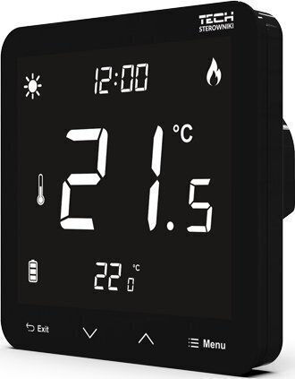 Tech St-297v3 Room Controller In Two States 3mm Glass Black