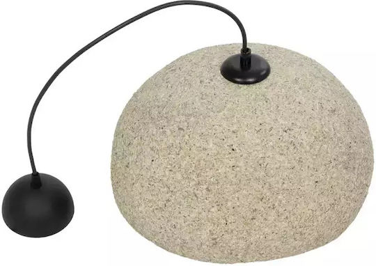 GloboStar Stone Hängelampe Gray Glocke mit Fassung E27 35x31x26cm.