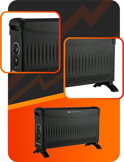 Volteno Θερμοπομπός Δαπέδου 2000W 52.5x32.5cm Μαύρος