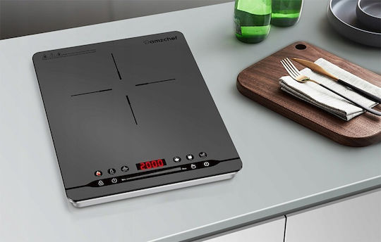 Amzchef SK-20CB14T-GA Induction Countertop Single Burner Black