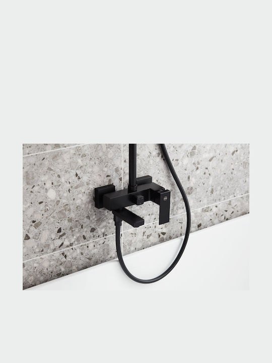 KFA Shower Column with Faucet 190cm Black 5907571512473