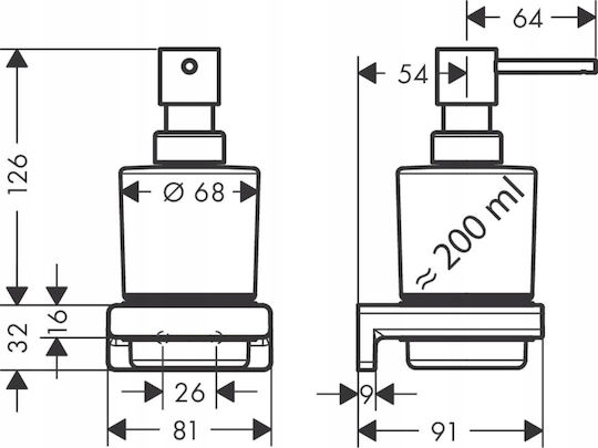Hansgrohe Dispenser Γυάλινο Χρυσό Hansgrohe Dispenser Γυάλινο Χρυσό