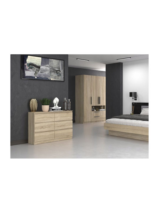 Συρταριέρα Креватокамарас Дървена M6 с 6 чекмеджета Sonoma Oak 70x40x77бр
