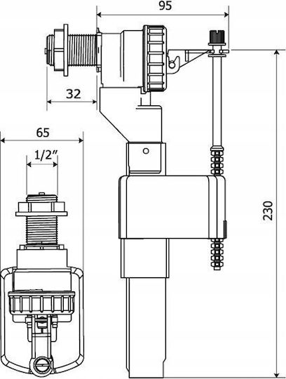 Kk-pol Βαλβίδα Πλήρωσης 1/2 Ορείχαλκος Zn2 102 Σακουλάκι Σιφώνια Πλαίσια