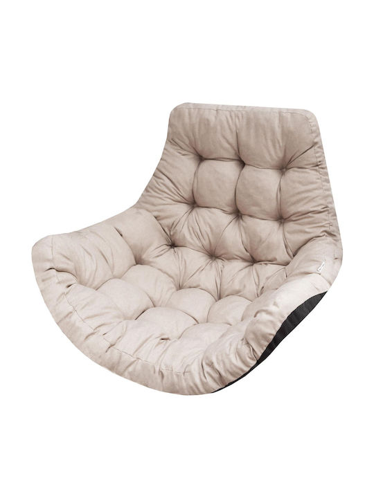 Αδιάβροχο Μαξιλάρι Κούνιας Κήπου με Πλάτη Beige 100x120εκ.