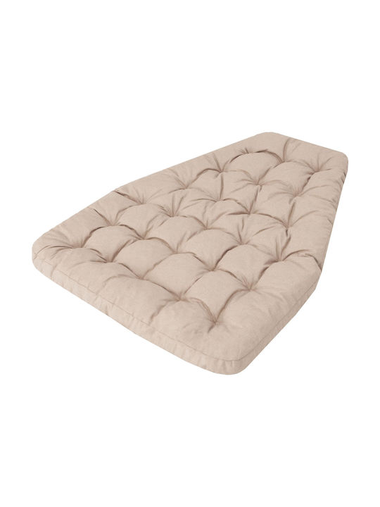 Αδιάβροχο Μαξιλάρι Κούνιας Κήπου με Πλάτη Beige 100x120εκ.